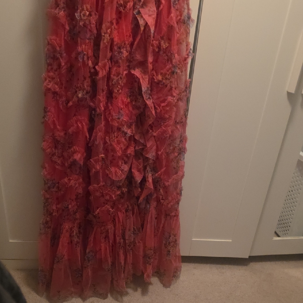 Floral Ruffled Off-Shoulder Dress - Picture 2 of 4